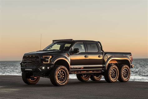 Sep 15, 2022 · The wildest truck on earth retains its title as the all-new Gen 3 Hennessey VelociRaptor 6×6 debuts. Hennessey has been building heavily-modified versions of the Ford F-150 Raptor for some time now , blessing the high-performance off-roader with more power , suspension upgrades, and some visual enhancements to boot. 